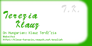 terezia klauz business card